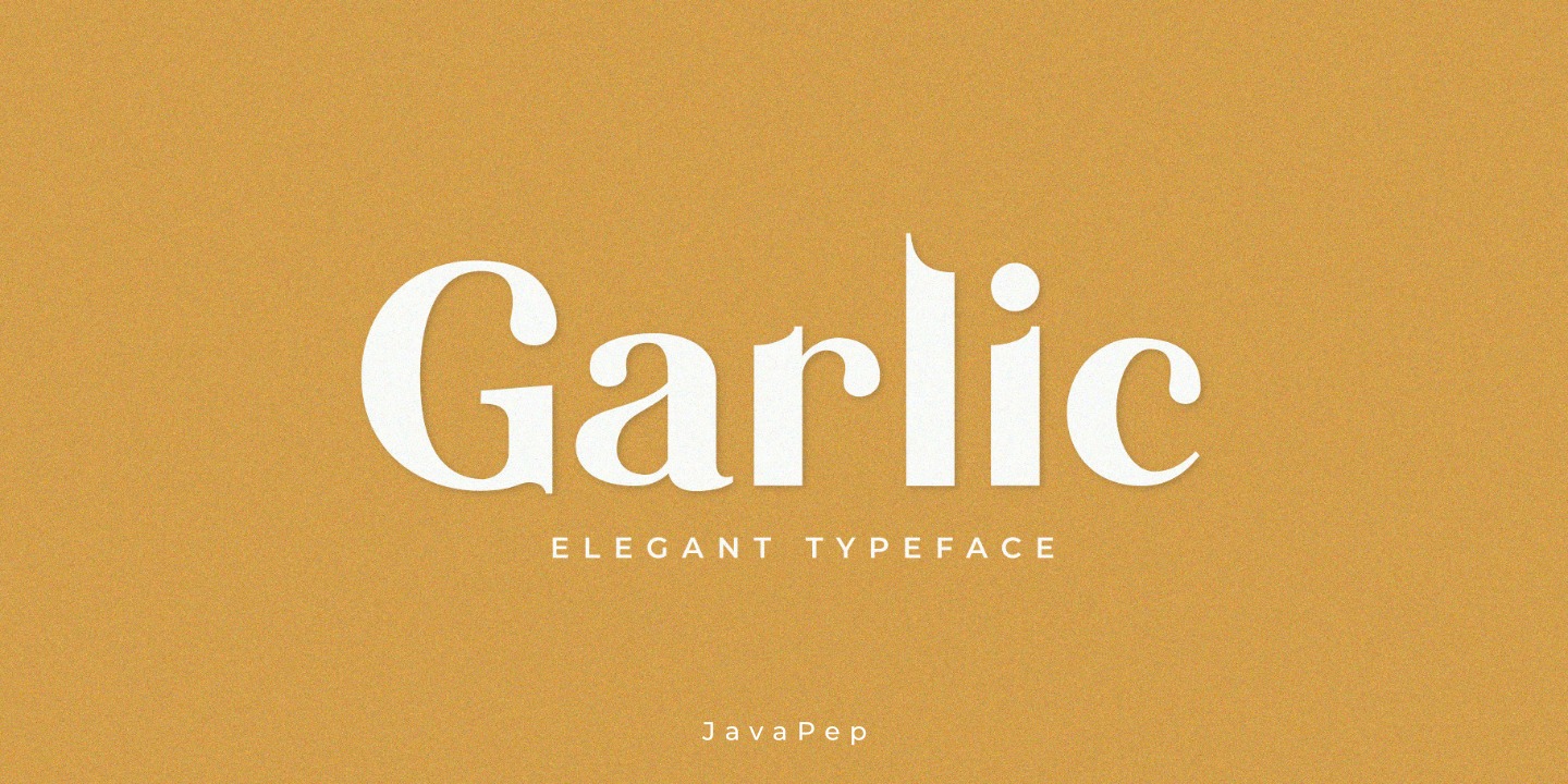 Przykład czcionki Garlic Italic